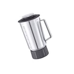 Moulinex Blender Inox XF636DB1 Accessoire Masterchef Gourmet Officiel Capacité 1,5L Résistant Chocs Thermiques Compatible avec Tous les Robots Pâtissier Masterchef QA510110 QA512G10 QA530D10