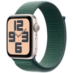 Apple Watch SE GPS 44mm Starlight Aluminium Sport Loop MXEW3 - Unisex - 44 mm - Smartklokke - Quartz med lader