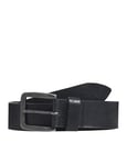 JACK & JONES Men's Jacvictor Leather Belt Noos Belt, Black (Black Black), 46 (Manufacturer size: 105)