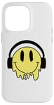 Coque pour iPhone 14 Pro Max Sourire jaune fondant drôle souriant visage dégoulinant mignon