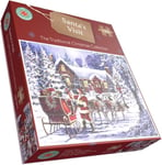 Santa Claus Visit 1000 Piece Festive Jigsaw Puzzle for Adults Family Fun 60x50cm