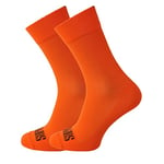 SUPPORT Chaussettes de cyclisme ultra légères pour homme - Technologie respirante antidérapante - Accessoires de cyclisme pour randonnée, marche, escalade, vélo - Orange - Pointure 42-44