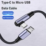 Fast Charging Data Cable 90 Degree Adapter Cord for Samsung/Xiaomi/Huawei