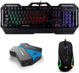 Pack TOP 1 GTA 250 Clavier Souris et Convertisseur CrossGame Xbox One PS4 PS3 N