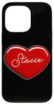 Coque pour iPhone 13 Pro Stacie Cœur dessiné à la main – Prénom Cœurs I Love Stacie