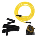 Swim Training Resistance Belt Swimming Bungee Exerciser Leash 6x9x4m-yellow