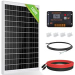 Kit Panneau Solaire 120W Contrôleur de charge solaire 30A Camping-car/Bateau