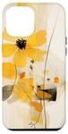 Coque pour iPhone 14 Plus Abeille jaune peinture abstraite fleur