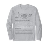 Spaghetti Garlic Oil and Chili Pepper Easy Italian Recipe Long Sleeve T-Shirt