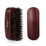 RAVEGO Brosse à cheveux en poils de sanglier pour l'entretien quotidien de la barbe, petite brosse à barbe de voyage