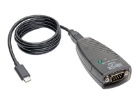 Eaton Tripp Lite Series USB-C to Serial Adapter (DB9) - Keyspan, High-Speed (M/M), Detachable Cable, TAA - Seriell adapter - USB - RS-232 x 1 - svart - TAA-kompatibel