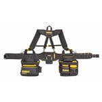 DEWALT Ceinture porte-outils, avec bretelles réglables, 25 poches, noir et jaune (DWST540602)