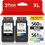 560 561 Cartouches Pg 560 Xl Noir Et Cl 561 Xl Compatible Avec Les Cartouches D'Encre Canon 560 561, Canon Pixma Ts5350, Ts5351, Ts5352, Ts 5350, Ts 5351, Ts 5352, Ts7450, Ts7451[X214]