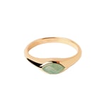 PDPAOLA Nomad Aventurine Stamp Ring 18 kt. Gullforgylt sølv AN01-A47-50 (ring) - Dame - 925 sterling silver