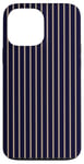 Coque pour iPhone 13 Pro Max Bleu marine Tan rayé girly esthétique Preppy Stripe