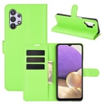 Samsung Galaxy A32 4G Pu Wallet Case [Green]