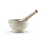 MB947004 Milton Brook Mortar and Pestle, Vitrified Porcelain, Size 2, 13.35cm Diameter, White