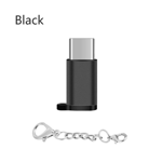 Type C Otg Adapter Micro Usb Female Usb-c Male Black