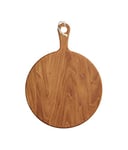 MasterClass Round Oak Wooden Serving Paddle / Antipasti Board, 30 x 40.5 cm (12" x 16"), Brown