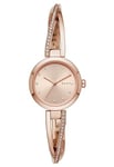 DkNY Montre pour Femme Crosswalk, Mouvement à Trois Aiguilles, Boîtier en Acier Inoxydable Doré de 26 mm avec Bracelet en Acier Inoxydable, NY2831