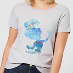 T-Shirt Femme Silhouette Ariel La Petite Sirène Disney - Gris - L