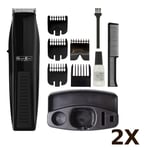 2X WAHL Groomease Performer Hair Trimmer Clipper Beard Care Kit for Men - Black