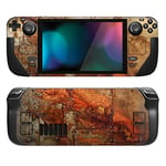 PlayVital Kit d'Autocollants de Protection pour Steam Deck OLED,Stickers Skin Vinyl pour Steam Deck LCD-Armure Rouillée