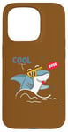 Coque pour iPhone 15 Pro Cool Dude – Soyez votre auto-rester au frais – Requin cool avec lunettes