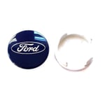 Blå Ford Hjulnavslock Emblem 54mm 1 st För C-max Galaxy Focus Mondeo Transit Ka Fiesta Kuga B-max