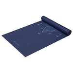 Gaiam Tapis de yoga à imprimé de qualité supérieure extra épais et antidérapant pour tous les types de yoga, pilates et entraînements au sol – Bleu céleste – 6 mm (L) x 61 cm (l) x 6 mm