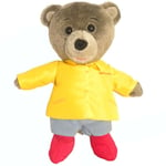 Peluche Petit Ours Brun en blouse 17 cm