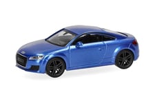 herpa Voiture Miniature Audi TT Coupé, Miniature à l'échelle 1:87, pièce de Collection, Made in Germany, modèle en Plastique, Couleur : Bleu Arabe/Effet Cristal