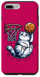 Coque pour iPhone 7 Plus/8 Plus Belle idée cadeau design drôle chat qui fait du basketball