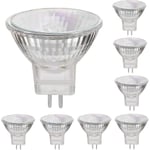 12v halogenlampa Gu5.3 spotlight bas varmvit, dimbar, 8-pack 20W