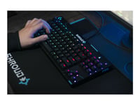 Logitech Pro X - Tastatur - Bakgrunnsbelyst - Usb - Qwerty - Us International - Tastsvitsj: Gx Red Linear - Svart