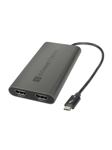 Sonnettech Thunderbolt Dual 4K HDMI 2.1 Adapter USB hub - 2 porttia - Harmaa