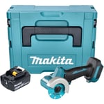 Dmc 300 G1J Meuleuse d'angle sans fil 18 v 76 mm Brushless + 1x batterie 6,0 Ah + Makpac - sans chargeur - Makita