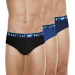 Athena Homme Coton sous-vêtement, Noir/Bleu/Marine, L EU