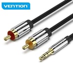 VENTION 3,5 mm till 2RCA Audio Splitter-kabel kompatibel med TV-högtalare Stereo Hi-Fi-förstärkare Smartphones Surfplattor (5m)