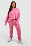 Plus Knitted Crew Neck Jumper Loungewear Set