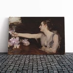 Big Box Art Canvas Print Wall Art John Singer Sargent Madame Gautreau Drinking | Mounted & Stretched Box Frame Picture | Home Decor for Kitchen, Living Room, Bedroom, Hallway, Multi-Colour, 20x14 Inch