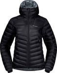 Bergans Women's Senja Down Light Jacket With Hood Dark Shadow Grey/Husky Blue, XS