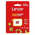 Genuine Lexar Play 512GB MicroSD SDXC card, U3, V30, A2, 150MB/s, UK Seller