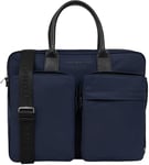 Tommy Hilfiger Sac pour Ordinateur Portable Homme Repreve Computer Bag avec Bandoulière, Bleu (Space Blue), Taille Unique