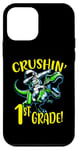 Coque pour iPhone 12 mini Motif « I Crushed 1st Grade Astronaute on a T Rex School »