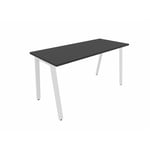 Bureau droit individuel Online A Noir 74 cm OP-LITE II : bureau D140x80/cpl noir /cpi blanc/ep. du plateau 18 mm