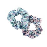 DISNEY Stitch - Chouchou Cheveux en Satin Imprimé - LILO & STITCH - Lot de 2 Scrunchies Doux - Produit Officiel Disney