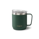 VAHDAM Tasse À Café En Acier Inoxydable Avec Anse (300 Ml) - Vert | Tasse Isotherme À Double Paroi Et Anti-Transpiration Avec Couvercle Coulissant Pour Boissons Chaudes Et Froides | Tasse À Café/Thé