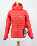 HAGLOFS SPIRE MIMIC HOOD WOMENS LIGHTWEIGHT JACKET XS HIBISCUS RED RRP £210 AD