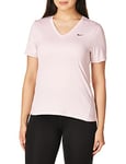 Nike W NK Top SS VCTY Essential T-Shirt Femme, Barely Rose/(Black), FR : XS (Taille Fabricant : XS)